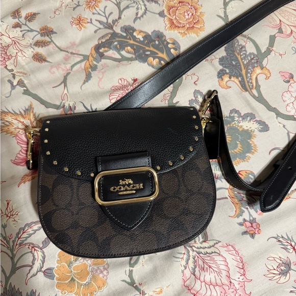 Coach Black and Brown Crossbody Bag - Picture 3 of 5